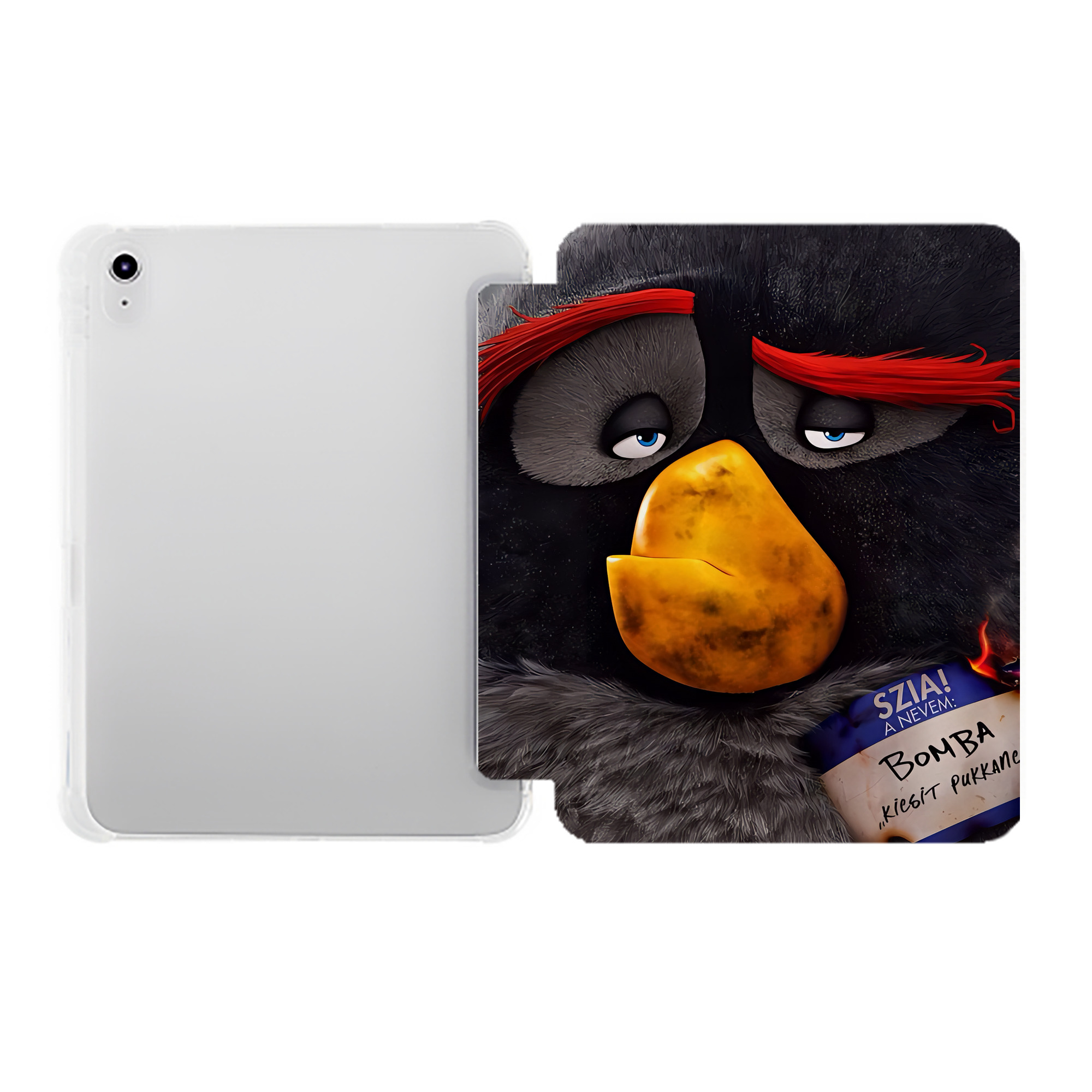 （画像用） Angry Birds アングリーバード IPad ケース ペン収納付き 三つ折りスタンド PUレザー×シリコン 対応機種9.5/10.5/10.9インチ